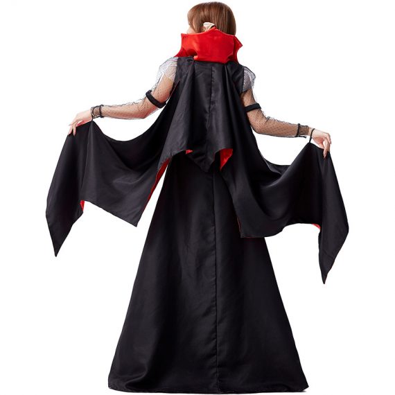 Halloween long dress ampire costume vampire bat cosplay skirt suit