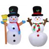 Christmas garden decorations rotating lights inflatable snowman holiday ornaments