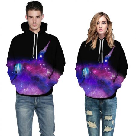 Print plus size hoodies unisex couple costume