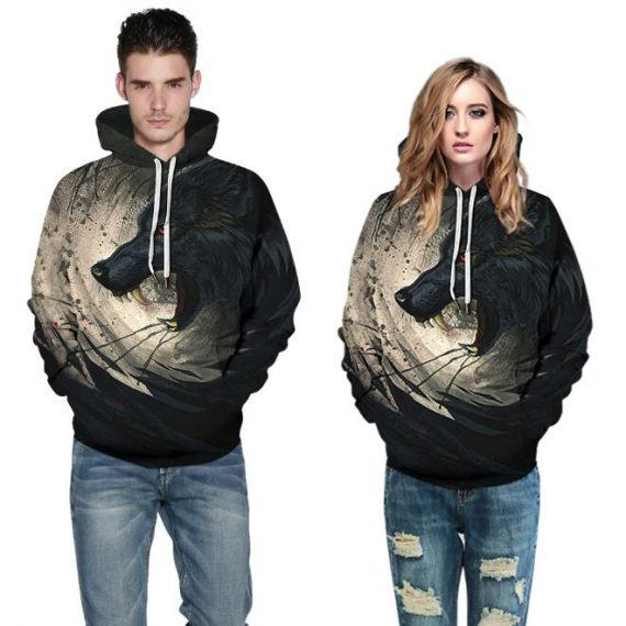 Print plus size hoodies unisex couple costume