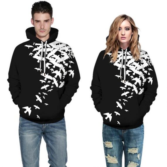 Print plus size hoodies unisex couple costume