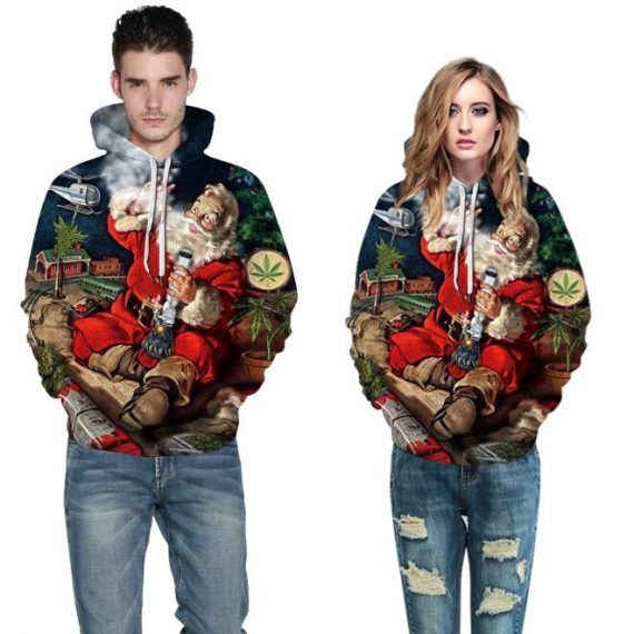 unisex santa couple costume christmas sweatshirt