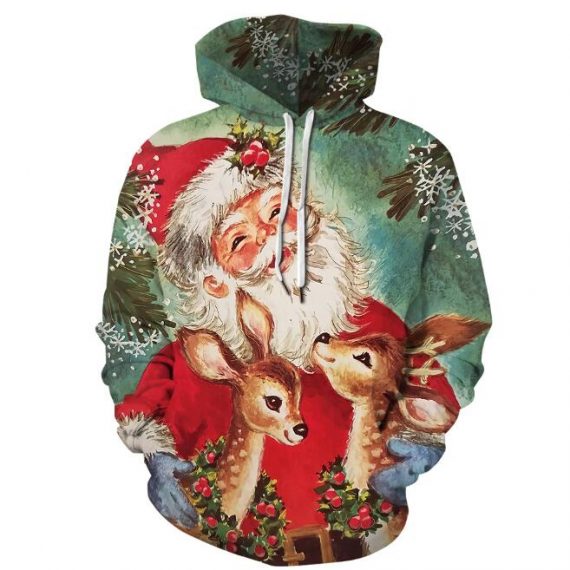unisex santa couple costume christmas sweatshirt