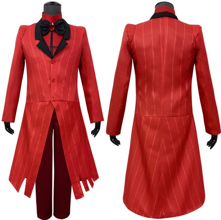 Hazbin Hotel Season 2 Ep 4 Alastor Men Open Chest Suit Halloween Carnival Party Cosplay Costume