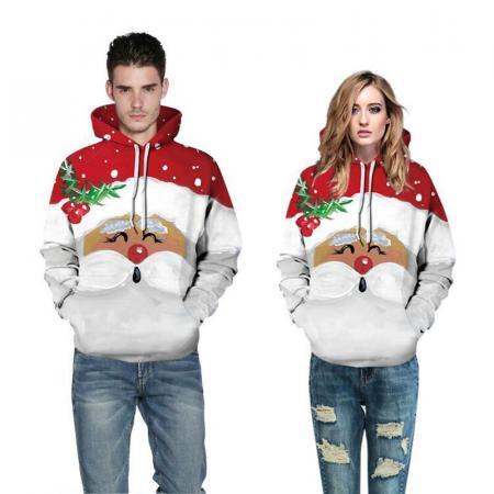 unisex santa couple costume christmas sweatshirt