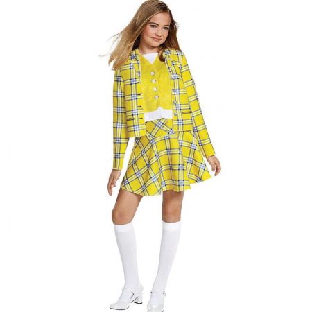 kids cosplay suit girls clueless costume