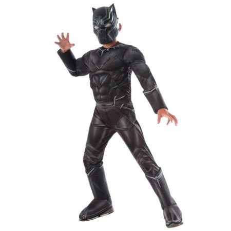 boys superhero cosplay black panther costume kids