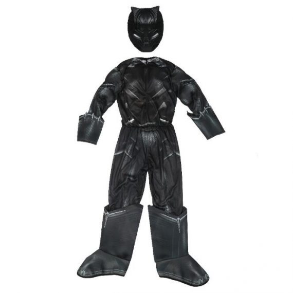 boys superhero cosplay black panther costume kids