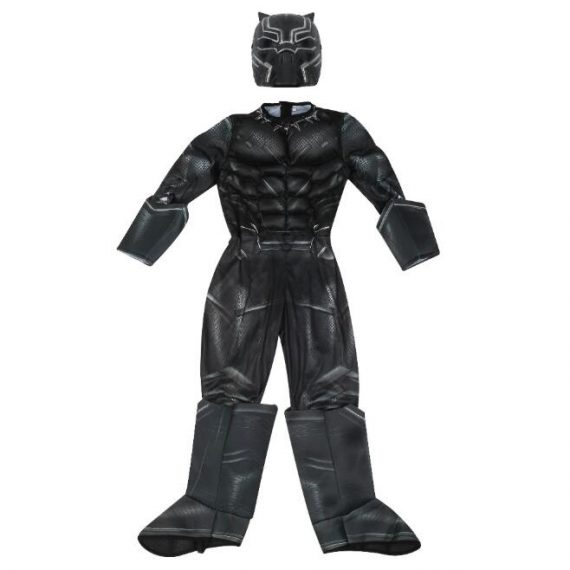 boys superhero cosplay black panther costume kids