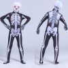 halloween adult kids cosplay costume skeleton bodysuit