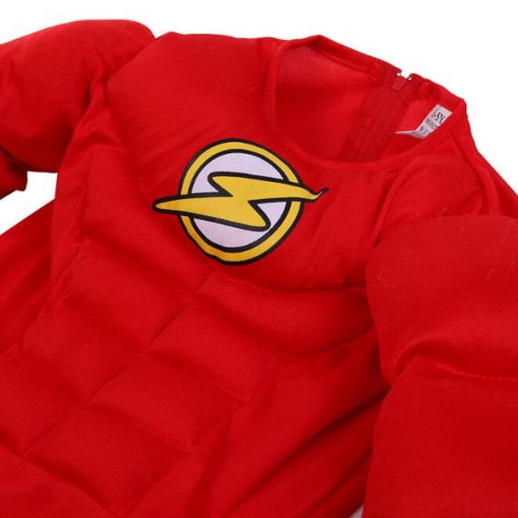 kids the flash costume superhero muscle cosplay jumpsuit