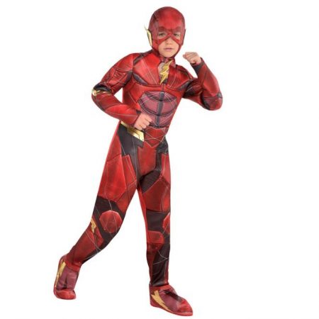 red muscle cosplay jumpsuit kids the flash costume