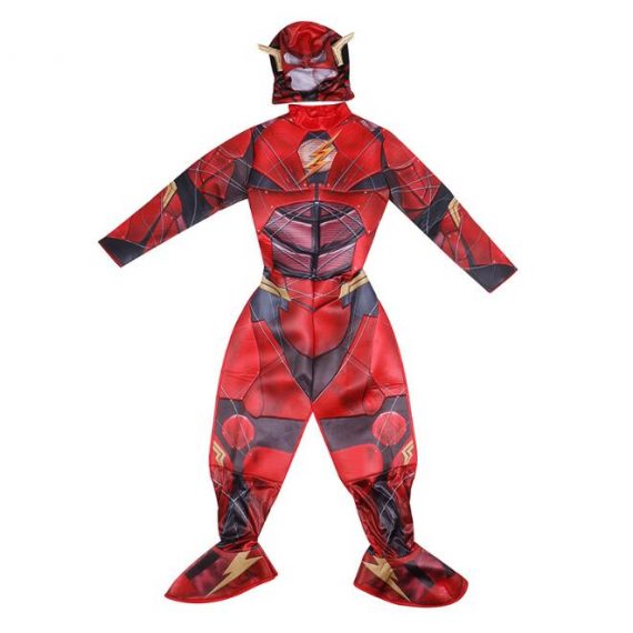 red muscle cosplay jumpsuit kids the flash costume