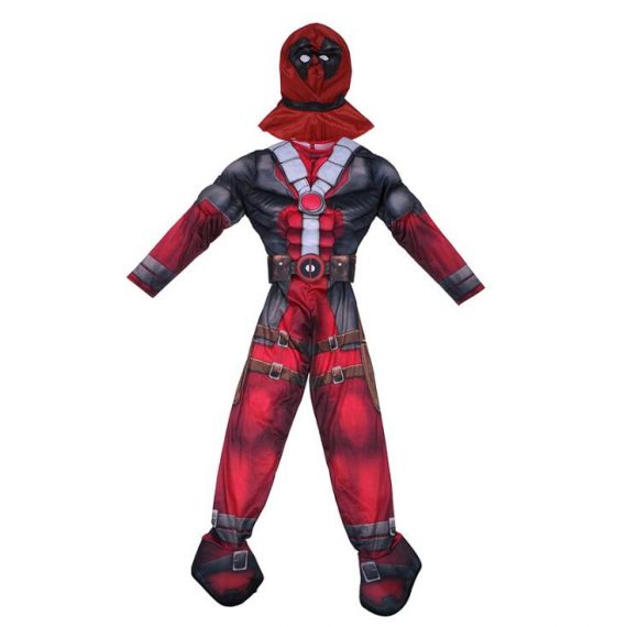 deadpool costume kids muscle suit superhero cosplay jumpsuit
