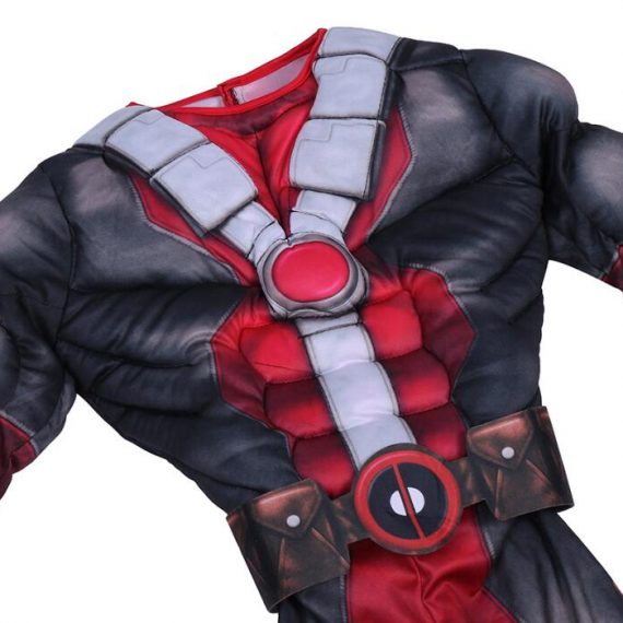 deadpool costume kids muscle suit superhero cosplay jumpsuit