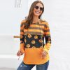 Halloween ladies hoodie jack o lantern loose sweetshirt