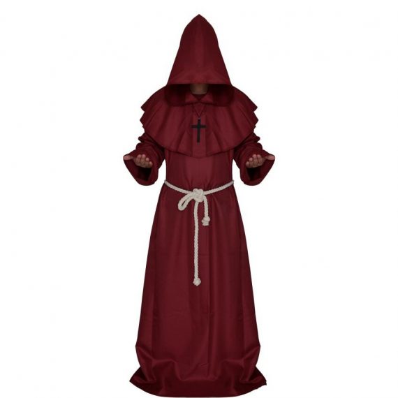 wizard priest cosplay costume medieval monk robe