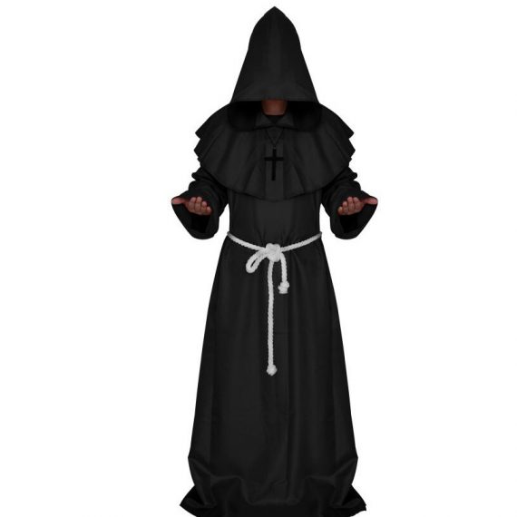 wizard priest cosplay costume medieval monk robe