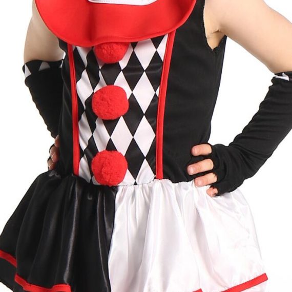 girl clown costume kids halloween cosplay suit