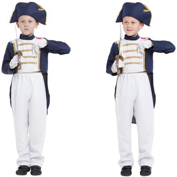 halloween kids cosplay boys officer costume