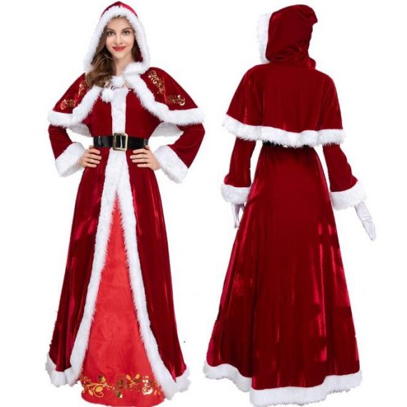 women santa costume girls christmas dress
