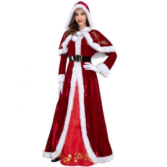 women santa costume girls christmas dress