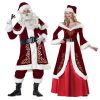 womens and mens couple costume christmas outfit santa suit