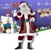womens and mens couple costume christmas outfit santa suit