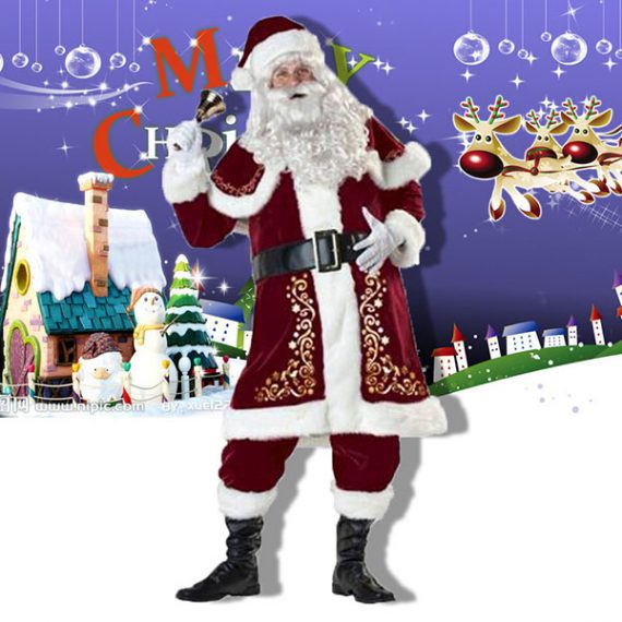 womens and mens couple costume christmas outfit santa suit