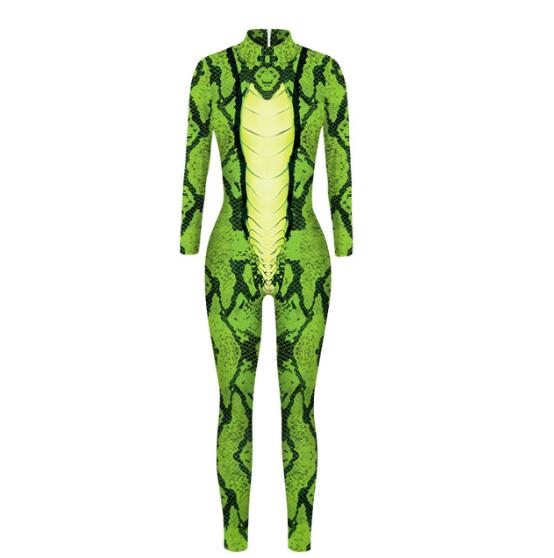 halloween cospaly animal costume snake skin bodysuits