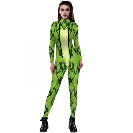halloween cospaly animal costume snake skin bodysuits