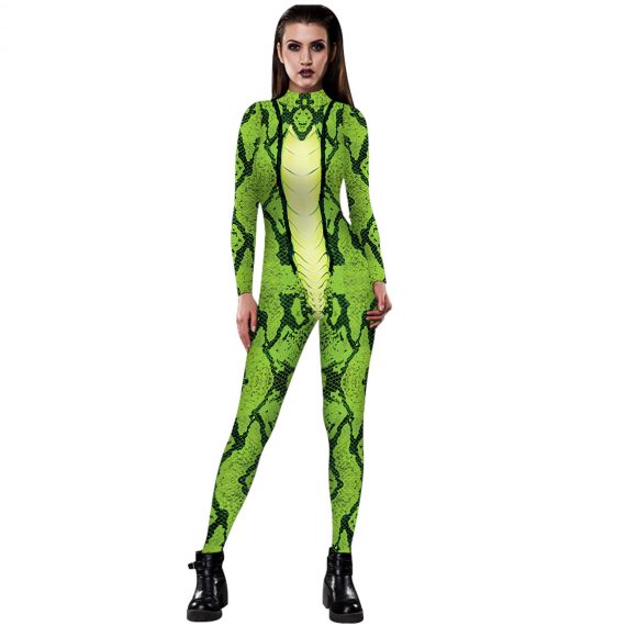 halloween cospaly animal costume snake skin bodysuits