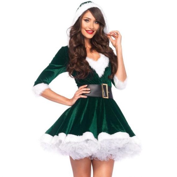 christmas dresses womens girls santa claus costume