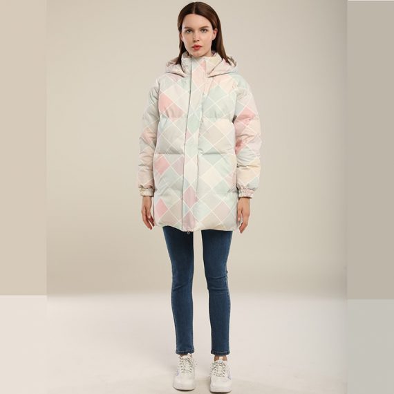 warmest winter coats for women mid length down jacket