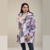 purple down jacket mid length winter women's jacket