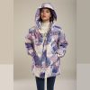 purple down jacket mid length winter women's jacket