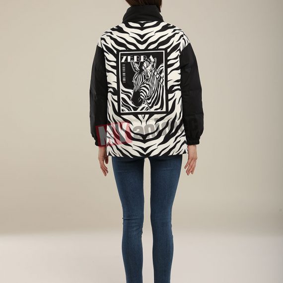 warmest winter coats ladies short black puffer down jacket