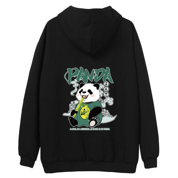 adult unisex panda black and white hoodie 3D style