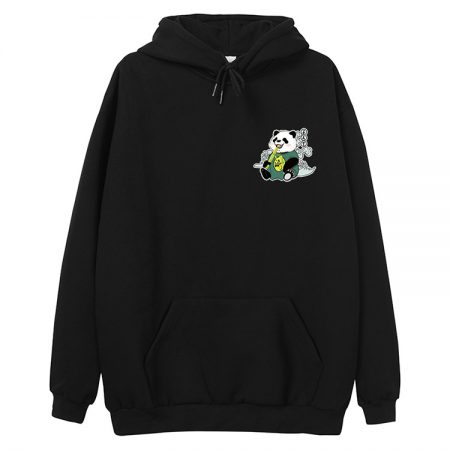 adult unisex panda black and white hoodie 3D style