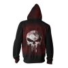 3D printing adult red and black punisher hoodies for men