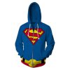 printing mens sweatshirt superman zip up hoodie