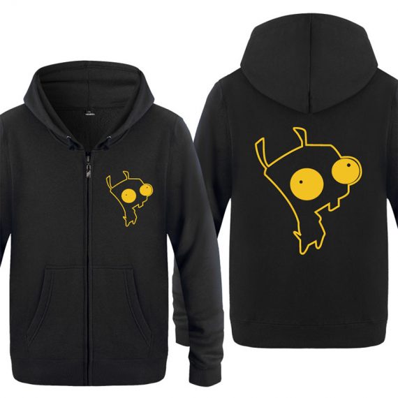 anime invader zim gir hoodie unisex black sweatshirt