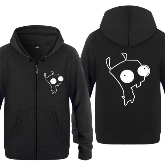 anime invader zim gir hoodie unisex black sweatshirt