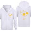 invader zim zip up hoodie white unisex gir sweatshirt