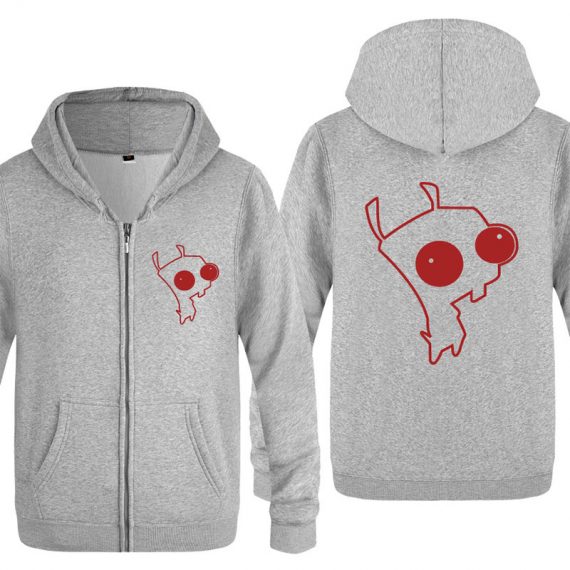 unisex adult gir hoodie anime invader zim sweatshirt