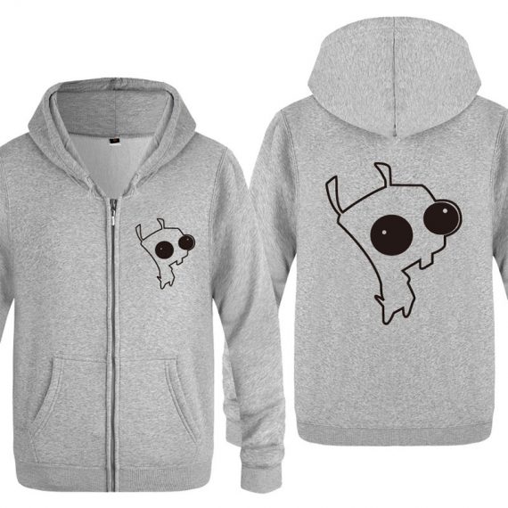 unisex adult gir hoodie anime invader zim sweatshirt