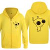 yellow adult unisex invader zim zip up gir hoodie