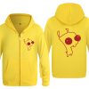 yellow adult unisex invader zim zip up gir hoodie