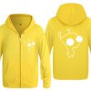 yellow adult unisex invader zim zip up gir hoodie