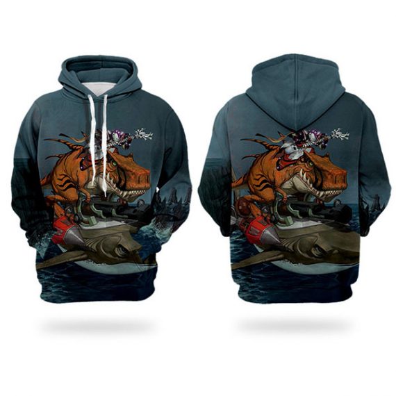 unisex dinosaurs hoodie adult kids 3D style t rex sweatshirt